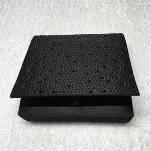 Vintage Small Purse Black hand clutch small 5 1/2" x 6"